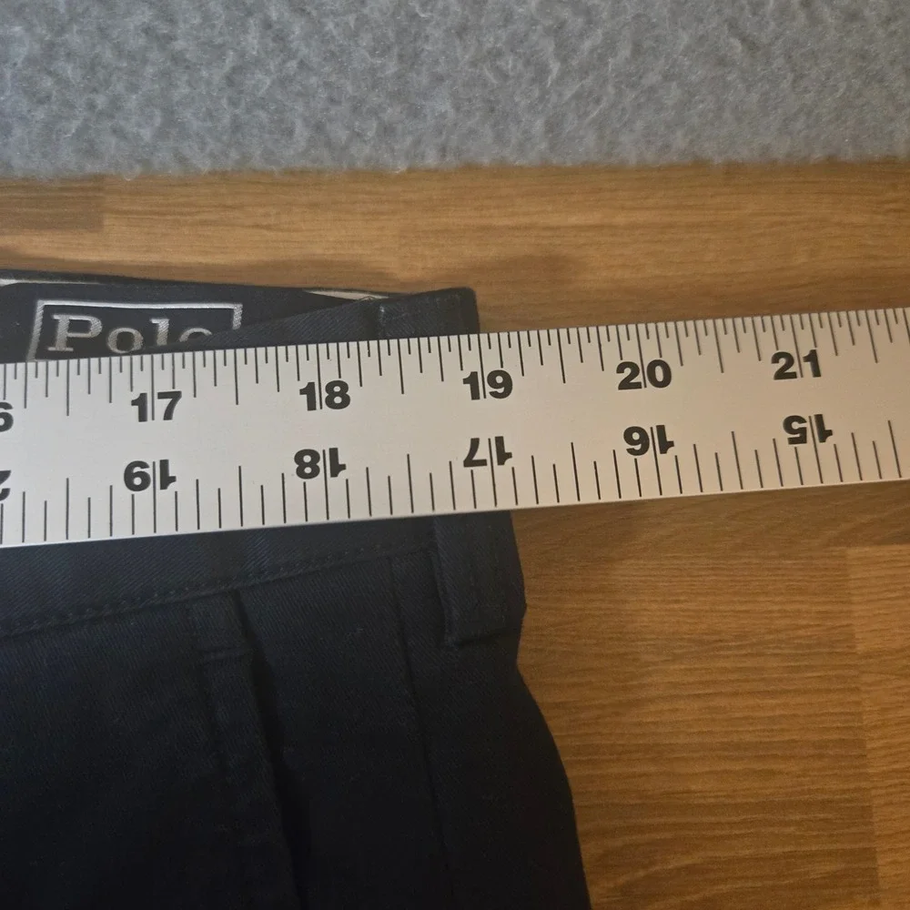 Polo Ralph‎ Lauren Pants Mens 38x30 Navy Blue Stretch Chino Flat Front Cotton
